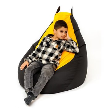 Sako bag pouffe Batman black-yellow L 105 x 80 cm