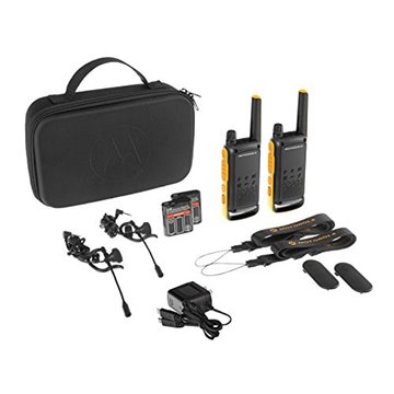 Motorola Talkabout T82 Extreme Twin Pack two-way radio 16 channels Black  Orange