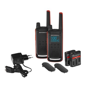 Motorola T82 Twin Pack two-way radio 16 channels Black Orange