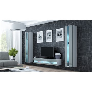Cama Shelf unit VIGO NEW 180/40/30 white/grey gloss