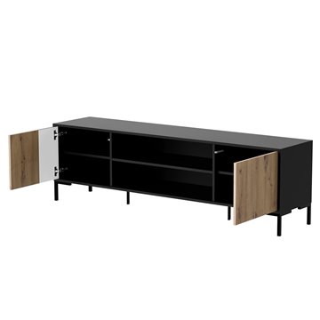 Cama RTV cabinet MERCI RTV cabinet 180 x 40 x 53.5 cm black/oak artisan