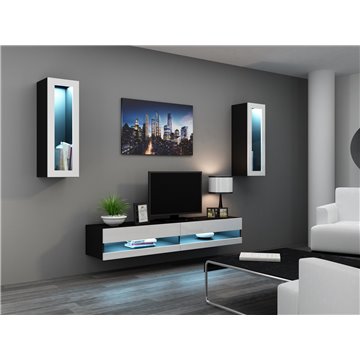 Cama TV stand VIGO NEW 30/140/40 black/white gloss