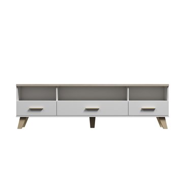 Cama RTV stand LOTTA 180cm white + sonoma oak