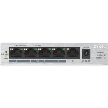 Zyxel GS1005HP Unmanaged Gigabit Ethernet (10/100/1000) Power over Ethernet (PoE) Silver