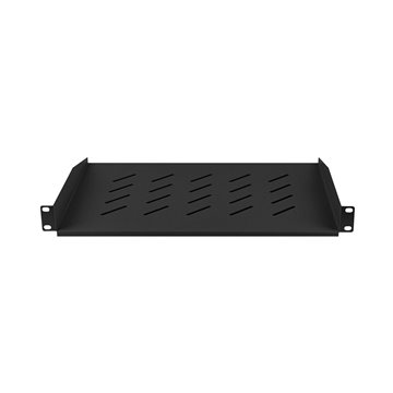 Lanberg AK-1008-B shelf for 19‘’ racks 450/600/800mm (1U  483x315mm  load capacity up to 20kg) black