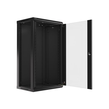 Lanberg WF01-6422-10B rack cabinet 22U Wall mounted rack Black