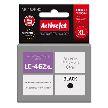 Activejet AB-462BNX Ink (replacement for Brother LC-462XLBK Supreme 64 ml black).
