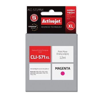 Activejet ACC-571MNX Ink (replacement for Canon CLI-571XLM Supreme 12 ml magenta)