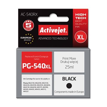 Activejet AC-540RX Ink cartridge (replacement for Canon PG-540XL Premium 25 ml 700 pages  black)