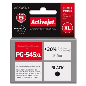 Activejet AC-545NX Ink (replacement for Canon PG-545XL Supreme 16.5ml Black)