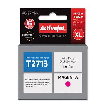 Activejet AE-27MNX Ink (replacement for Epson 27XL T2713 Supreme 18 ml magenta)