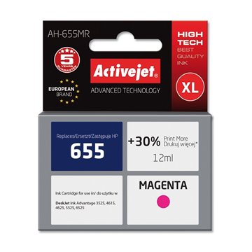 Activejet AH-655MR Ink (replacement for HP 655 CZ111AE Premium 12 ml magenta)