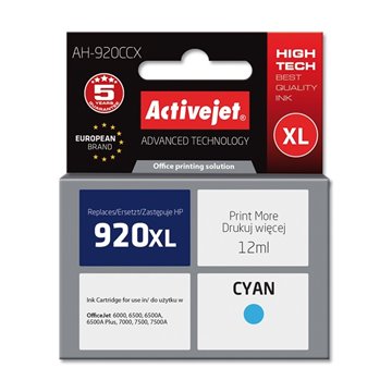 Activejet AH-920CCX Ink (replacement for HP 920XL CD972AE Premium 12 ml cyan)