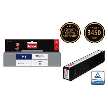 Activejet AH-913CR ink (replacement for HP 913 F6T77AE Premium 45 ml cyan)