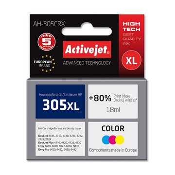 Activejet AH-305CRX Ink (replacement for HP 305XL 3YM63AE Premium 18 ml color Cyan  Magenta  Gelb)