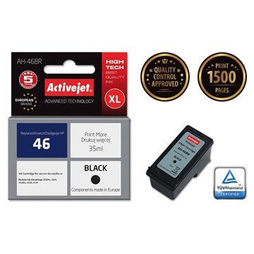 Activejet AH-46BR Ink (replacement HP 46 CZ637AE Premium 35 ml black)