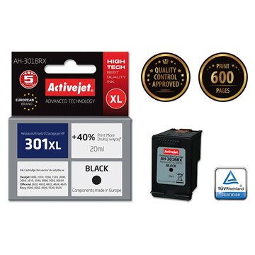 Activejet AH-301BRX Ink (HP 301XL CH563EE compatible Premium 20 ml black)