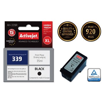 Activejet AH-339R Ink (replacement for HP 339 C8767EE Premium 35 ml black)