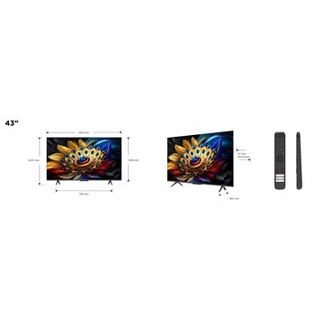 TCL C65 Serie C6 Smart TV QLED 4K 43  43C655  Dolby Vision  Dolby Atmos  Google TV