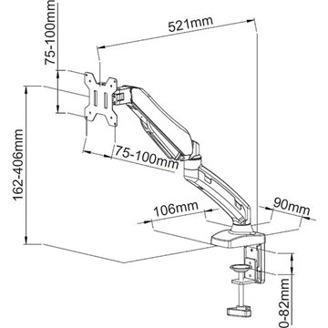 HOLDER FOR 1 LED/LCD MONITOR 13-27  L-11GD ART