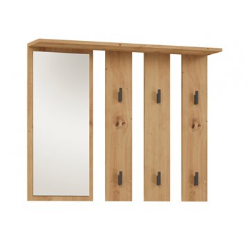 Hanger + mirror PARMA 100x15x.81.5 cm  artisan oak