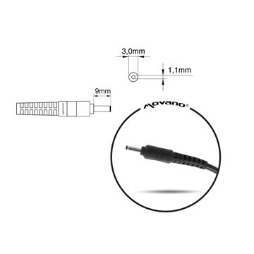 notebook charger mitsu 19v 2.37a (3.0x1.1) - asus  acer 45W