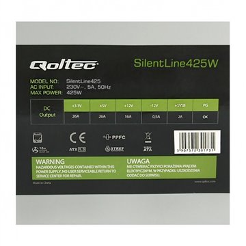 Qoltec ATX power supply SilentLine 425W