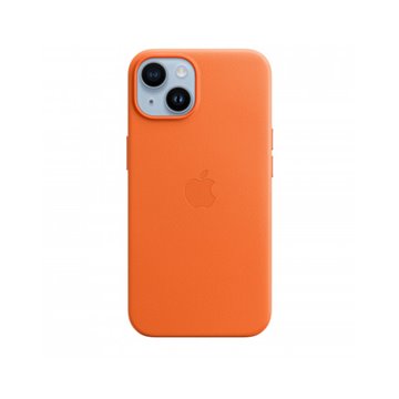 Custodia con Magsafe in Pelle per iPhone 14 - Arancione