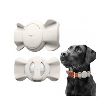AirTag Pet Ribbon Collar Case Stone - Porta AirTag per collare cane