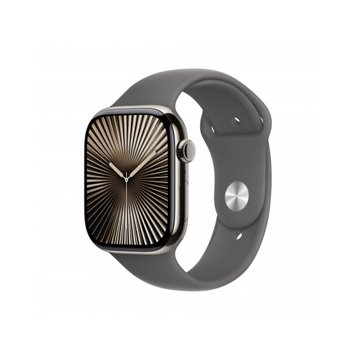 Apple Watch Series 10 GPS + Cellular 46mm Cassa Titanio Naturale con Stone Grey Sport Band - M/L