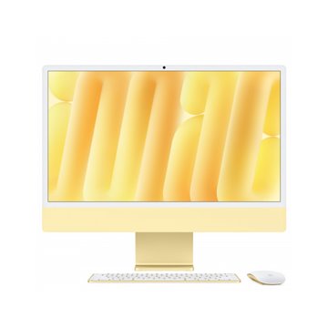 iMac giallo - Vetro con nanotexture - RAM 16GB di memoria unificata - HD SSD 512GB - Magic Mouse - Magic Keyboard con Touch ID -