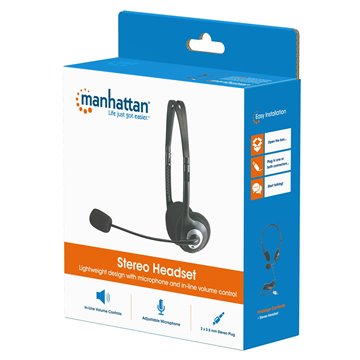 Cuffie Stereo con Microfono e Regolazione del Volume