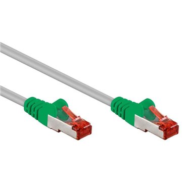 Cavo di rete Patch Cross in Rame Cat. 5e Verde/Grigio SF/UTP 10 mt