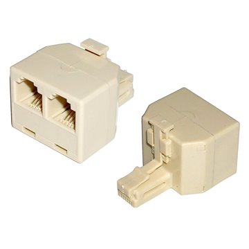 Accoppiatore telefonico duplex 6P6C M a 2x 6P4C F