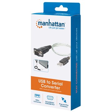 Convertitore Adattatore Manhattan da USB a Seriale 45cm in Blister