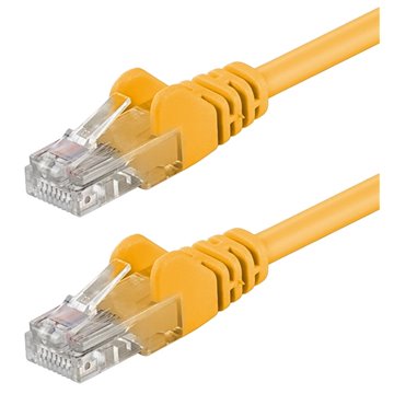 Cavo di rete Patch in Rame Cat. 5e Giallo UTP 5 m