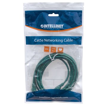 Cavo di rete Patch in Rame Cat. 5e Verde UTP 1 m
