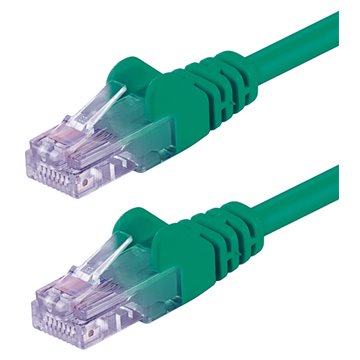 Cavo di rete Patch in Rame Cat. 5e Verde UTP 15 m