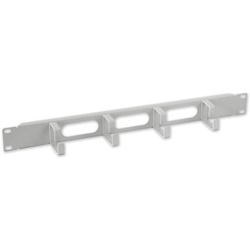 Pannello Passacavi 4 Anelli Corti 3 Fori 1U Grigio