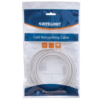 Cavo di rete Patch in Rame Cat. 6 Bianco UTP 0,5 m