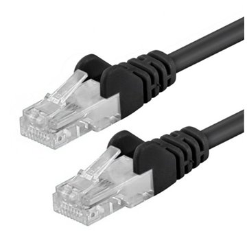 Cavo di rete Patch in Rame Cat. 6 Nero UTP 5 m