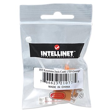 Frutto Keystone RJ45 Cat.6 UTP non schermato Arancione