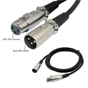 Cavo prolunga XLR Cannon 6 mt. col. Nero