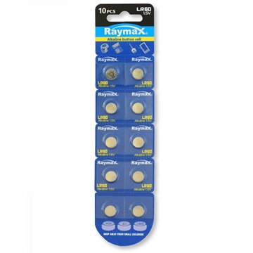 Batterie a bottone Alcalina LR60 LR621 364 AG1 (set 10 pz)