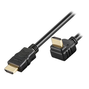 Cavo HDMI High Speed con Ethernet A/A M/M Angolato 5 m Nero