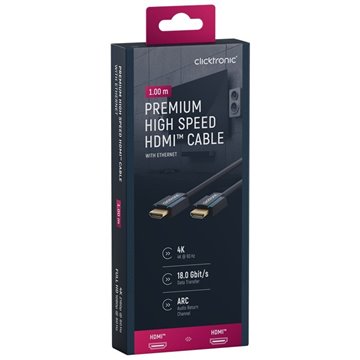 Cavo HDMI High Speed Ethernet A/A M/M 1 m Alta Qualità