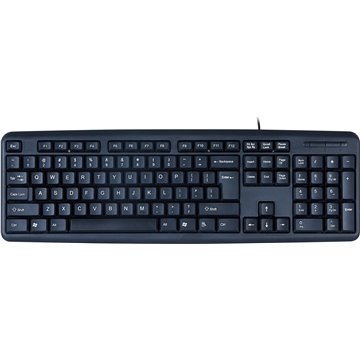 Tastiera USB 104 Tasti Layout Americano Nero
