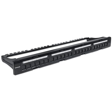 Pannello Patch Modulare 24 Porte Slim 1U Nero
