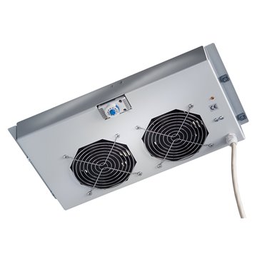 Gruppo di Ventilazione a Soffitto per Rack 19" 2 Ventole Grigio