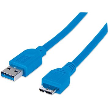 Cavo USB 3.2 Gen 1 SuperSpeed A/Micro B M/M 1 m Blu in Blister